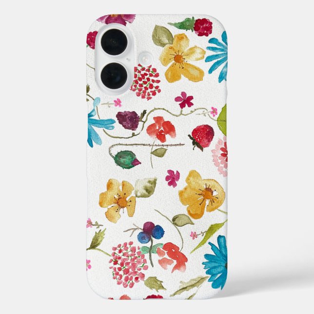 Funda Floral para iPhone 16 (Reverso )