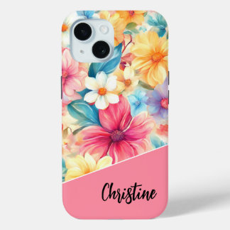 Funda Floral Personalizada para iPhone 15