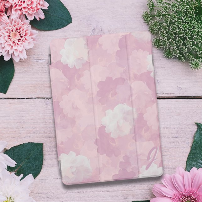 Funda Floral Rosa Rosa Monogramada para iPad (Subido por el creador)