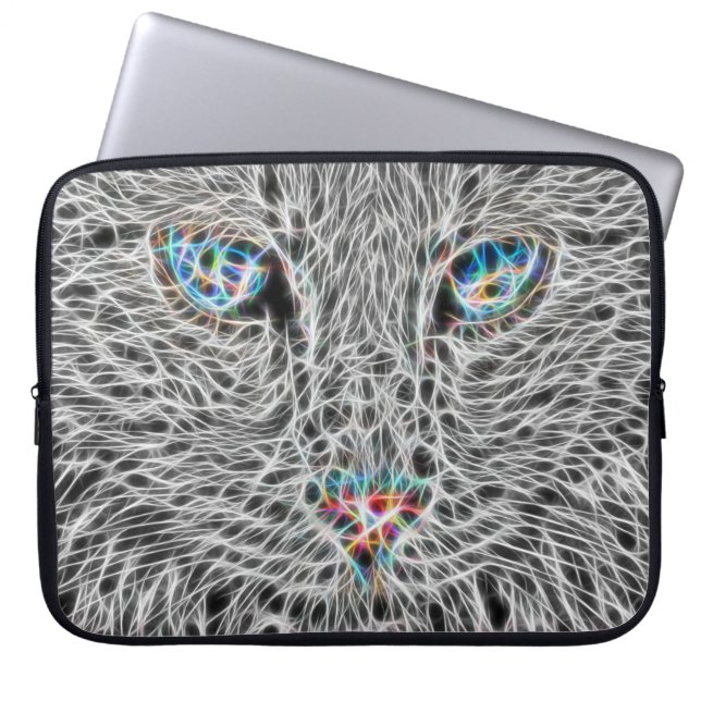 Funda Fractal Cat para portátiles (Frente)