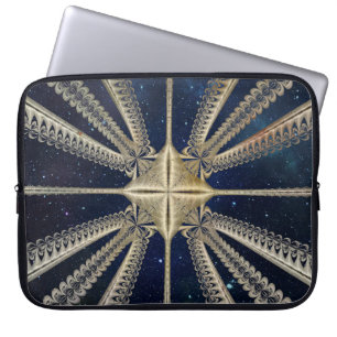 Funda Fractal para portátil Golden Cosmic Chave
