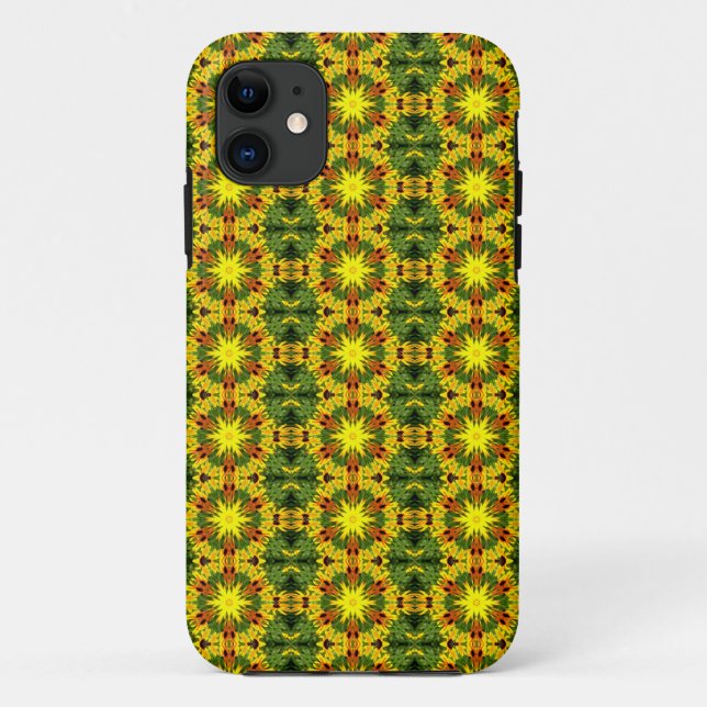 funda geométrico de starburst amarillo (Reverso)