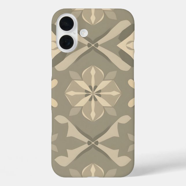 Funda Geométrico Suave para iPhone16 - Modelo sin  (Reverso )