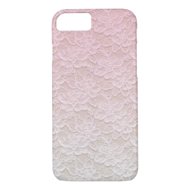 Funda Girly PInk Lacey Pattern iPhone 7 (Reverso)