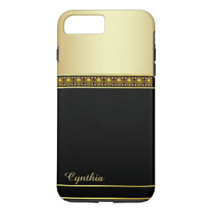 Funda Glam Black and Gold Tone iPhone 7 Plus