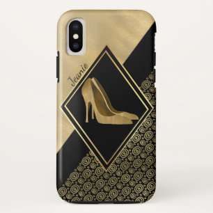 Funda Glam Gold Stilletto Heels para iPhone X