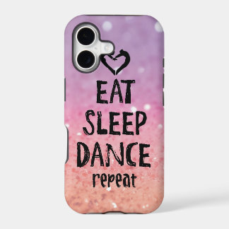 Funda Glittery Eat, Sleep, Dance