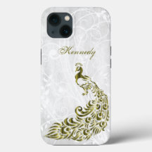 Funda Gold Peacock Personalizado para iPhone X