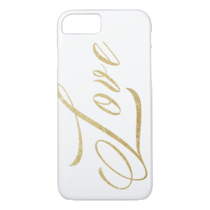 Funda Gold Sparkle Love iPhone 7