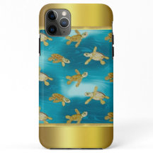 Funda Gold Turtles iPhone 11 Pro