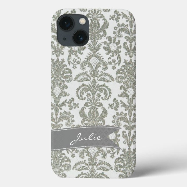 Funda Gray Damask iPhone 6 personalizado (Reverso)