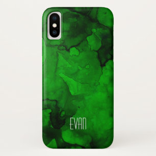 Funda Green Watercolor Mashup Apple iPhone X