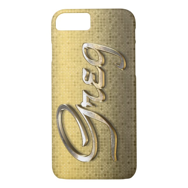 funda "Greg" Personalizado Monogram iPhone 7 (Reverso)