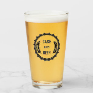 Funda hace cerveza: vidrio de pintura; logotipo ne