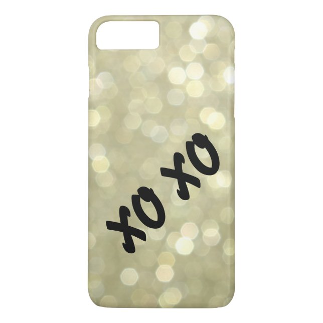 Funda Hugs & Kisses Gold para iPhone 7 Plus (Reverso)