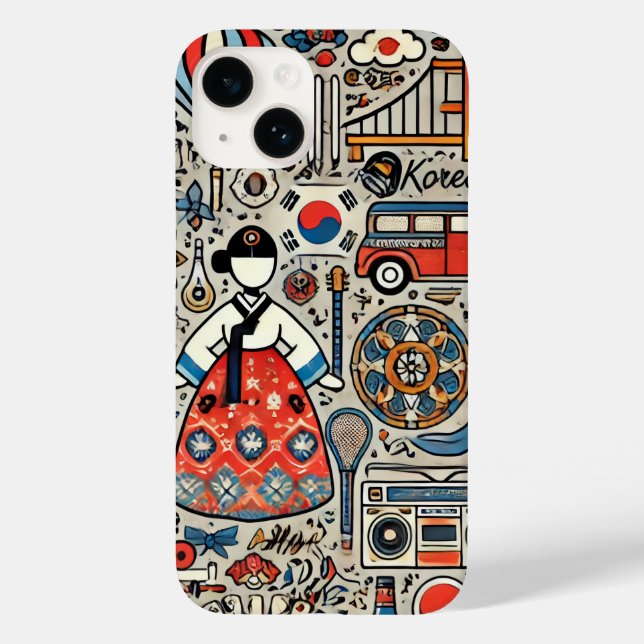 Funda IPhone14 estilo Corea (Reverso )