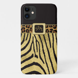 Funda iPhone 11  Relieve metalizado dorado FAUX  I