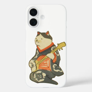 Funda iPhone 16 三 味 線 を 弾 猫, ・ Cat Toca Guitarra, Kuniyoshi, Ukiyo
