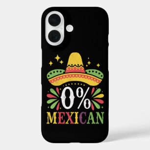 Funda iPhone 16 0% mexicano Cero % Funny Cinco De Mayo