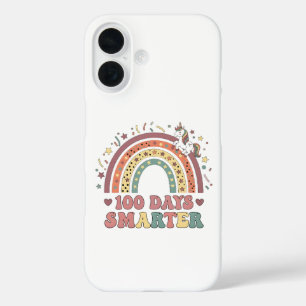 Funda iPhone 16 100 días más inteligentes niñas unicornio 100º día