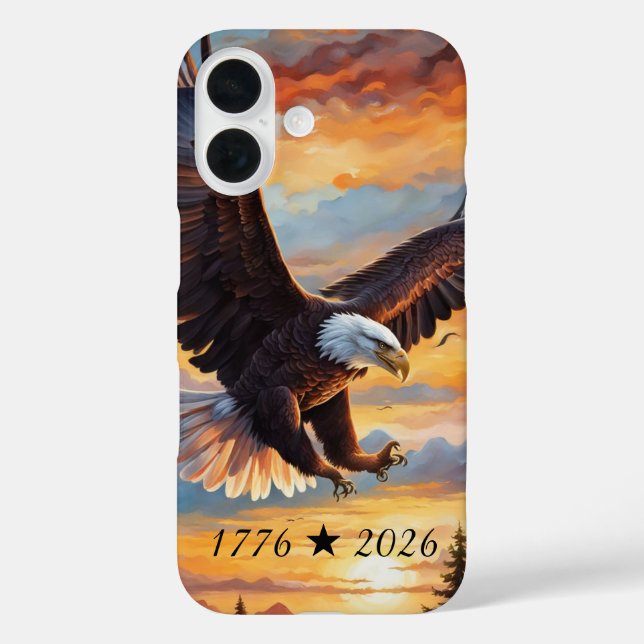 Funda iPhone 16 250th American Birthday Eagle iPhone / iPad case (Reverso )