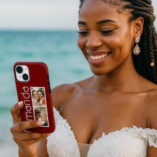 Funda iPhone 16 2 fotos y nombre de moda pueden cambiar el iPhone 