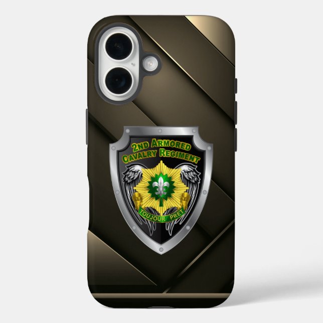 Funda iPhone 16 2do Regimiento de Caballería Blindada (Reverso )