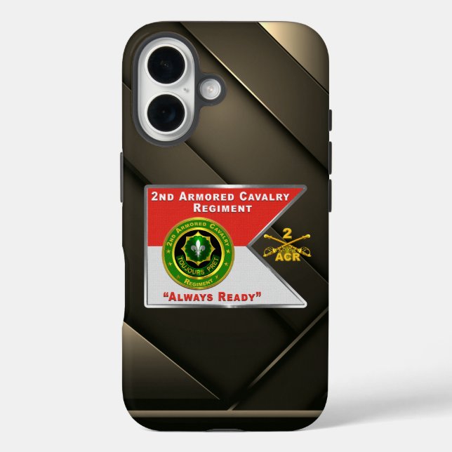 Funda iPhone 16 2do Regimiento de Caballería Blindada (Reverso )