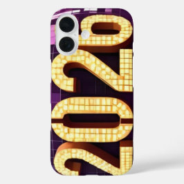 Funda iPhone 16 3D Number Design for New Year 2026