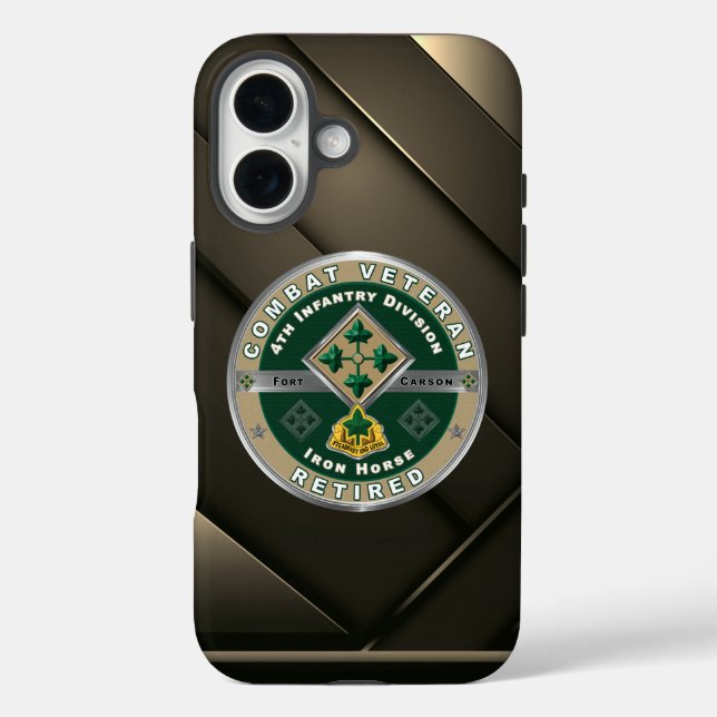 Funda iPhone 16 4.ª División de Infantería Veterano Retirado (Reverso )