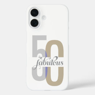 Funda iPhone 16 50 y fabuloso 50 cumpleaños Funda-mate iP moderno