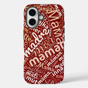Funda iPhone 16 60 palabras para "madre" en diferentes idiomas