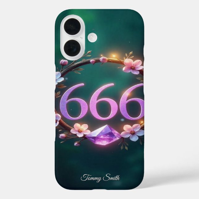 Funda iPhone 16 666 Manifestación del número de ángel - Equilibrio (Reverso )