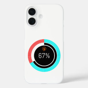 Funda iPhone 16 67 Por Ciento Cargado Aura Brainrot Meme Divertido