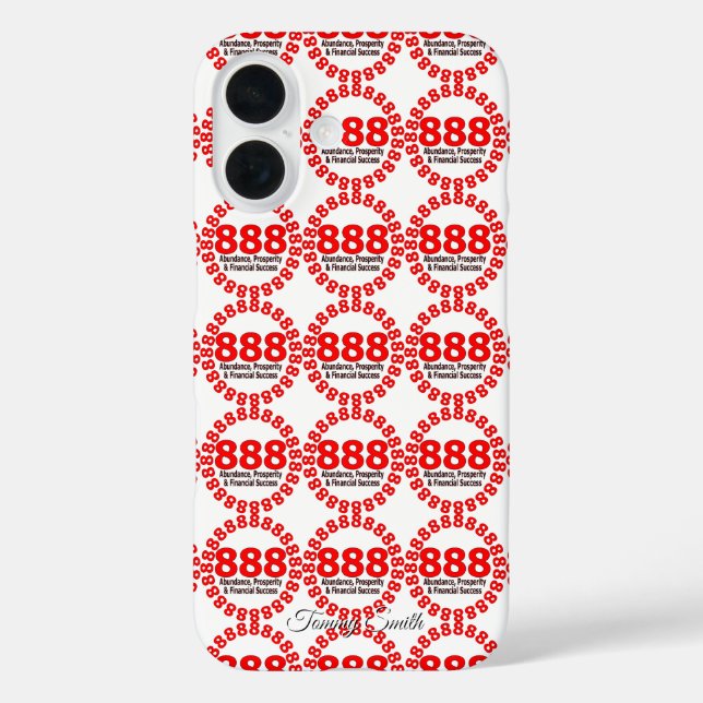 Funda iPhone 16 888 Angel Number| Riqueza y prosperidad (Reverso )