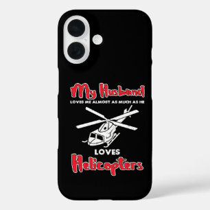 Funda iPhone 16 A Mi Esposo Le Gustan Los Helicópteros Pilotos Div