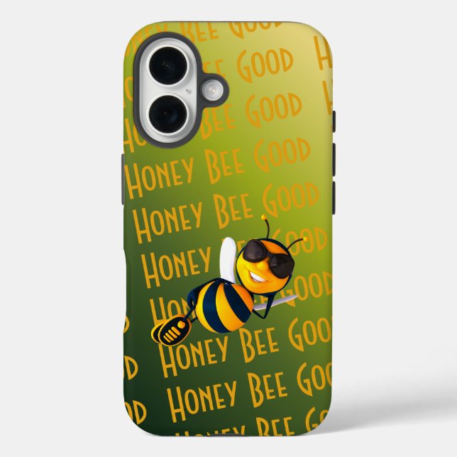 Funda iPhone 16 Abeja Melífera Grata Gráfica Con Actitud (Reverso )