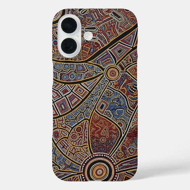 FUNDA iPhone 16 ABORIGINAL ART (Reverso )