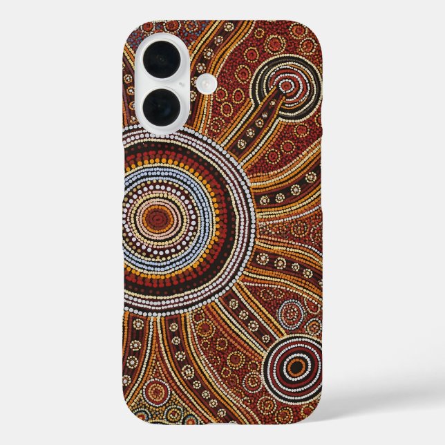 Funda iPhone 16 ABORIGINAL ART iPhone / iPad case (Reverso )
