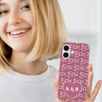 Abrazos personalizados besos XOXO rosados