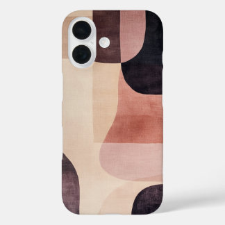Funda iPhone 16 Abstracción de tonos terrosos