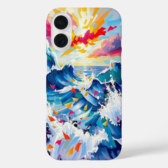Funda iPhone 16 Abstract Art iPhone 16 Case abstract waves (Reverso )