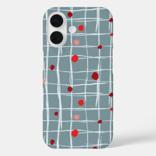 Funda iPhone 16 Abstract Grid Pattern Phone Case