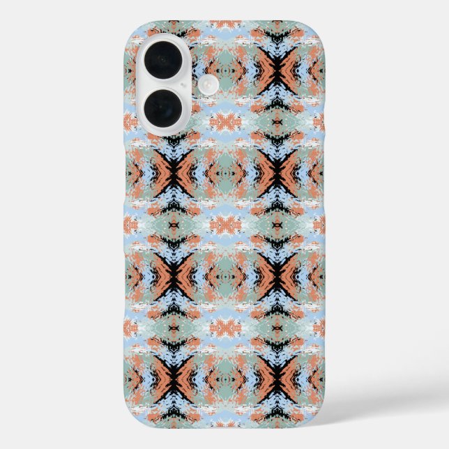 Funda iPhone 16 Abstract Split Ends Pattern And Soft Pastels (Reverso )