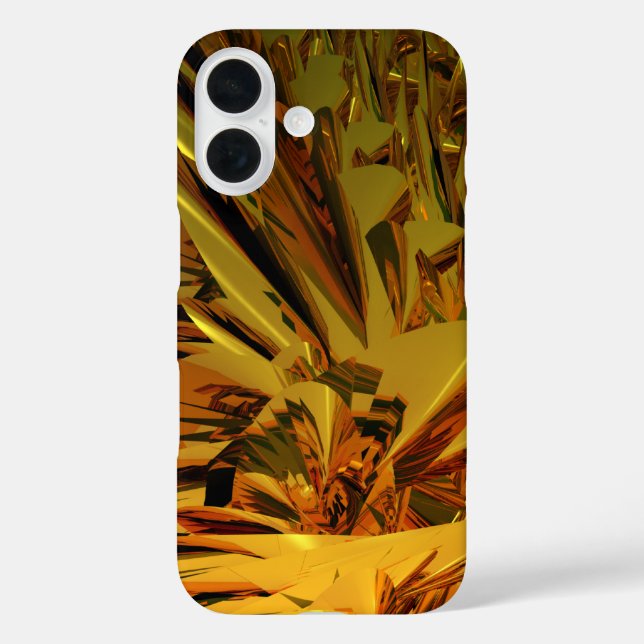 Funda iPhone 16 abstracto dorado (Reverso )