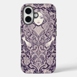 Funda iPhone 16 Abstracto Ornamental Floral