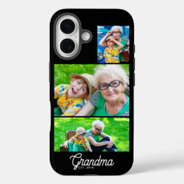 Funda iPhone 16 Abuela Estableció Escritura Moderna Negra Foto 3
