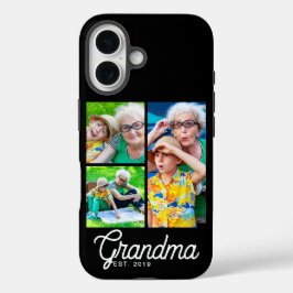 Funda iPhone 16 Abuela Estableció Escritura Moderna Negra Foto 3
