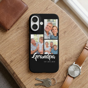 Funda iPhone 16 Abuelo Estableció Escritura Moderna Negra Foto 3