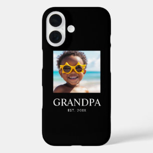 Funda iPhone 16 Abuelo Estableció Moderno Negro 2 Foto